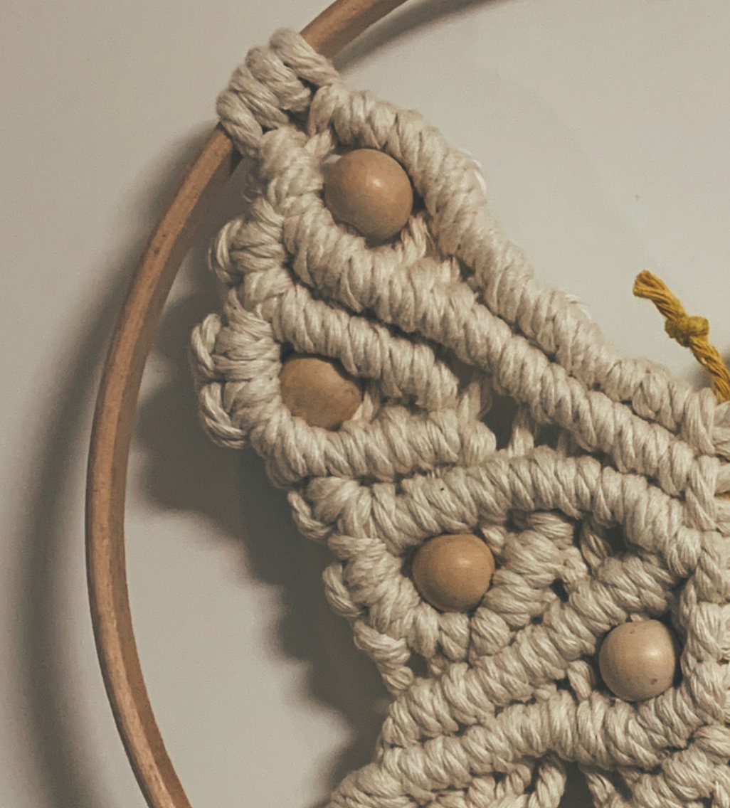 Macrame Butterfly Wall Hanging Medium Home Decor Etsy UK