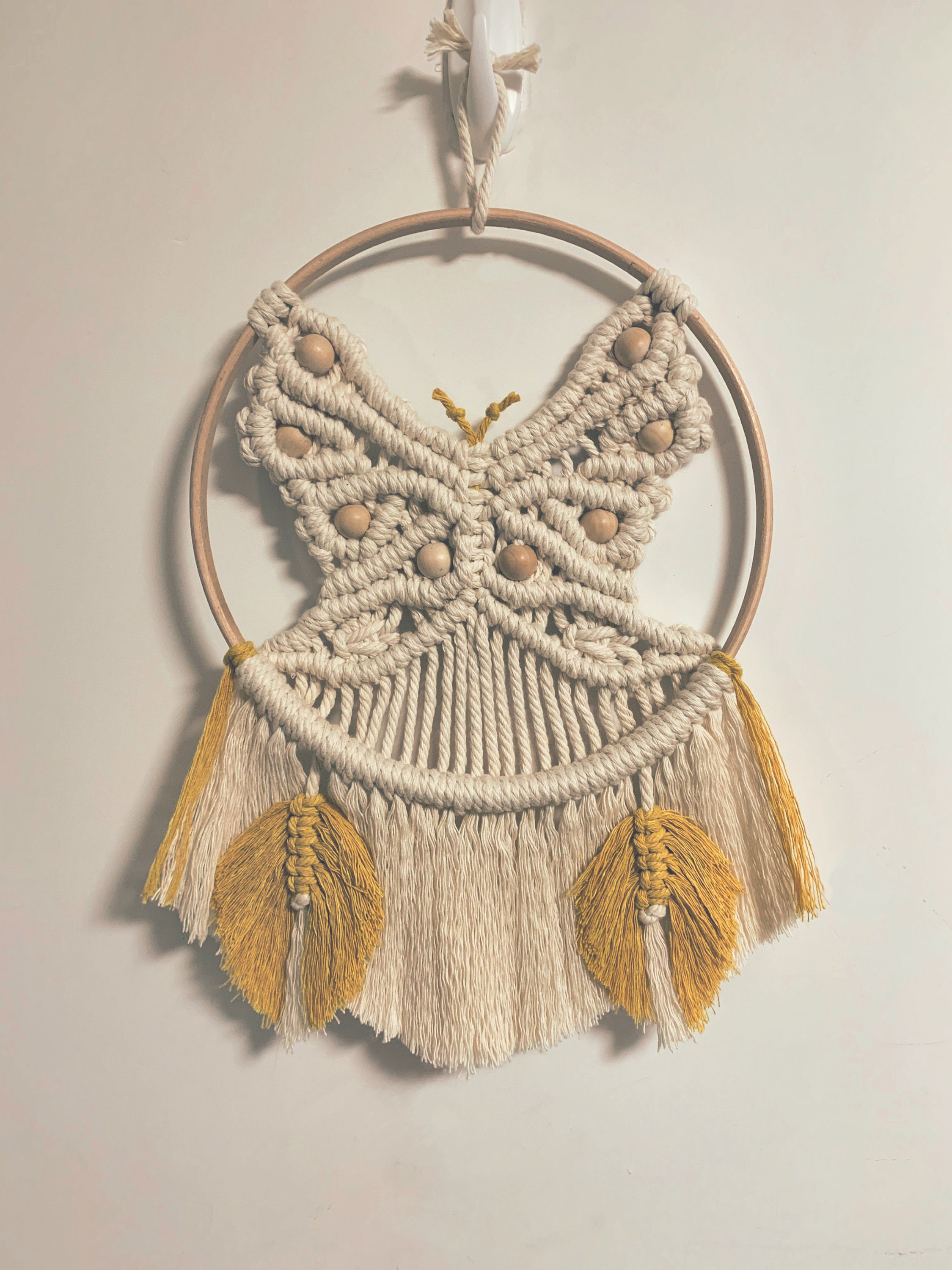 Macrame Butterfly Wall Hanging Medium Home Decor Etsy UK