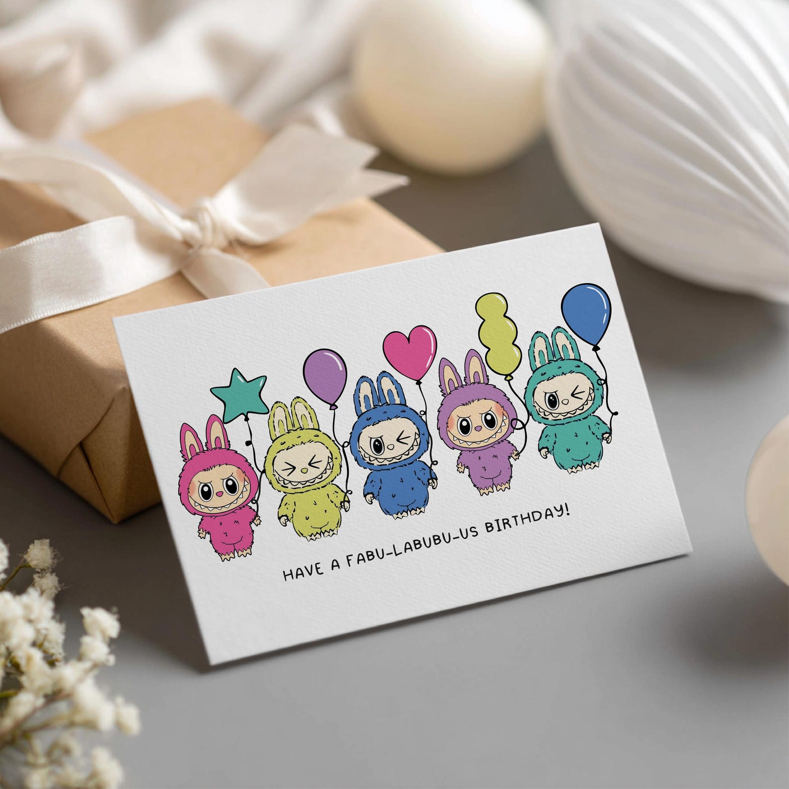 Digital Birthday Card - Labubu - Labubu Card - Happy Birthday ...