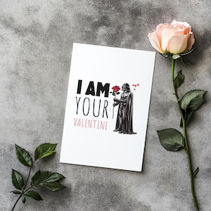 Tarjeta de aniversario digital - Tarjeta de San Valentín - Star Wars - Tarjeta de Star Wars - San Valentín - Aniversario - Darth Vader - Descarga instantánea