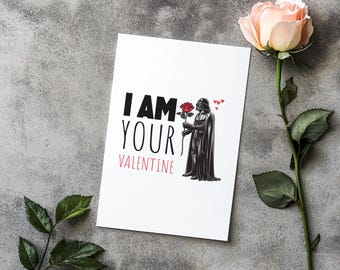Darth Vader Valentine Card - Star Wars Anniversary Card (Digital Download)