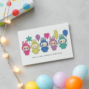 Digital Birthday Card - Labubu - Labubu Card - Happy Birthday - Birthday - Labubu Birthday - Instant Download