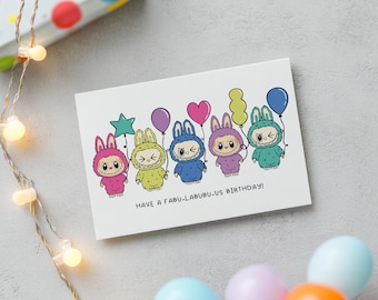 Digital Birthday Card - Pop Monsters - Monster Card - Happy Birthday - Birthday -  Birthday - Pop Monster Instant Download