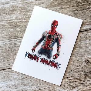Biglietto di ringraziamento digitale - Biglietto per la festa del papà - Biglietto di Spider-Man - Marvel - Festa del papà - The Avengers - Spider-Man - Download immediato