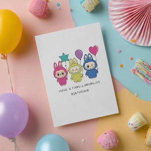 Digital Birthday Card - Labubu - Labubu Card - Happy Birthday - Birthday - Labubu Birthday - Instant Download