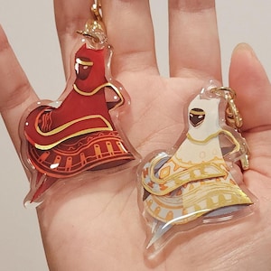 Journey Keychain | 6 cm | Gold Foil | Journey | Video Game Keychain |