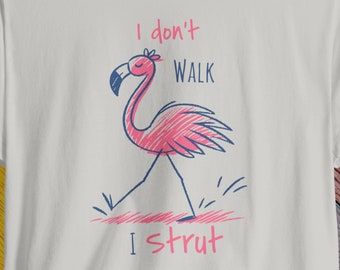 Lustiges Flamingo T-Shirt: Pinker Vogel, Tierliebhaber T-Shirt