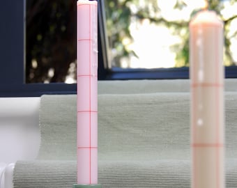 Ceramic Candle Holder, Contemporary Coloured Clay Candlestick Holder