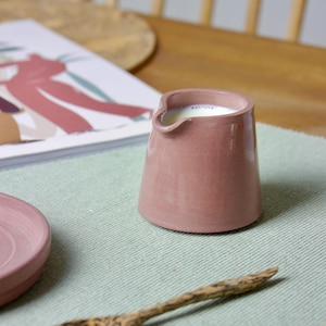 Handmade Colour Clay Pourer, 100ml Milk Jug, Ceramic Small Jug, Contemporary Scandinavian Ceramics