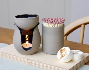 Handmade Ceramic Oil Burner, Modern Home Fragrance, Essential Oil Burner