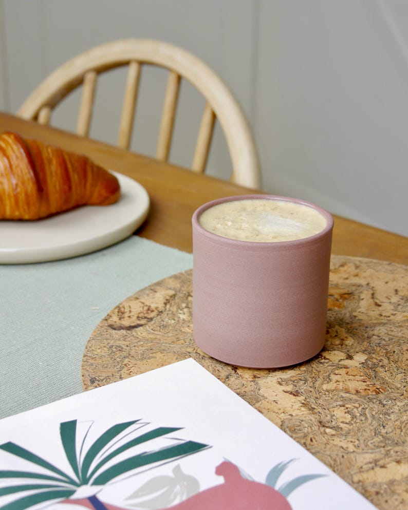 Handleless Design Cups Handmade Ceramic Handleless Mug, Contemporary Wheel Thrown Tumbler ...