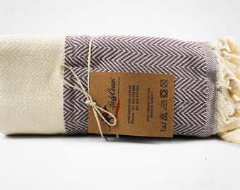 Hand Made - Turkish Towels - Original Turkish Towels by Lady Ocean PL %50 OFF PRICES - Purple Zigzag