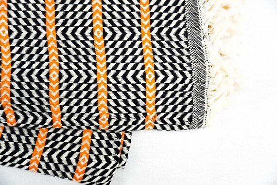 100% Original Turkish cotton towels black/red zigzag