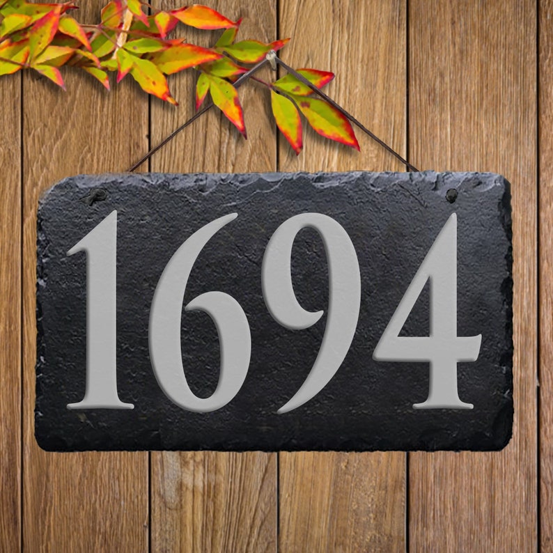 House Number Plaque Hanging House Number Sign House Warming Etsy