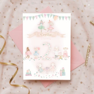 DIGITAL DOWNLOAD Personalised Little Mouse & Bunny's tea party invitations, A5 invitations , tea party invitations.