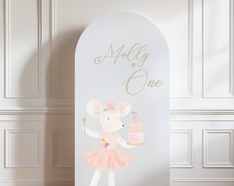 Mouse Birthday Party Backdrop, Wand and Cake Cutout (Digital Download)
