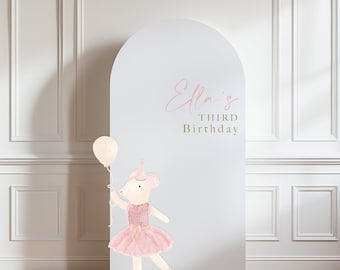 Party Mouse Backdrop, Birthday Cutout (PNG)