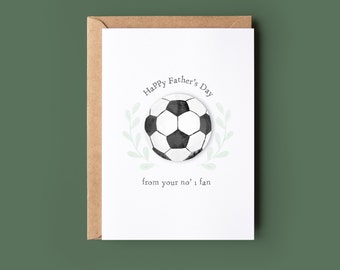 Personalised Football Card, Father's Day Card, Cards for Men, Cards for Daddy, kids football card