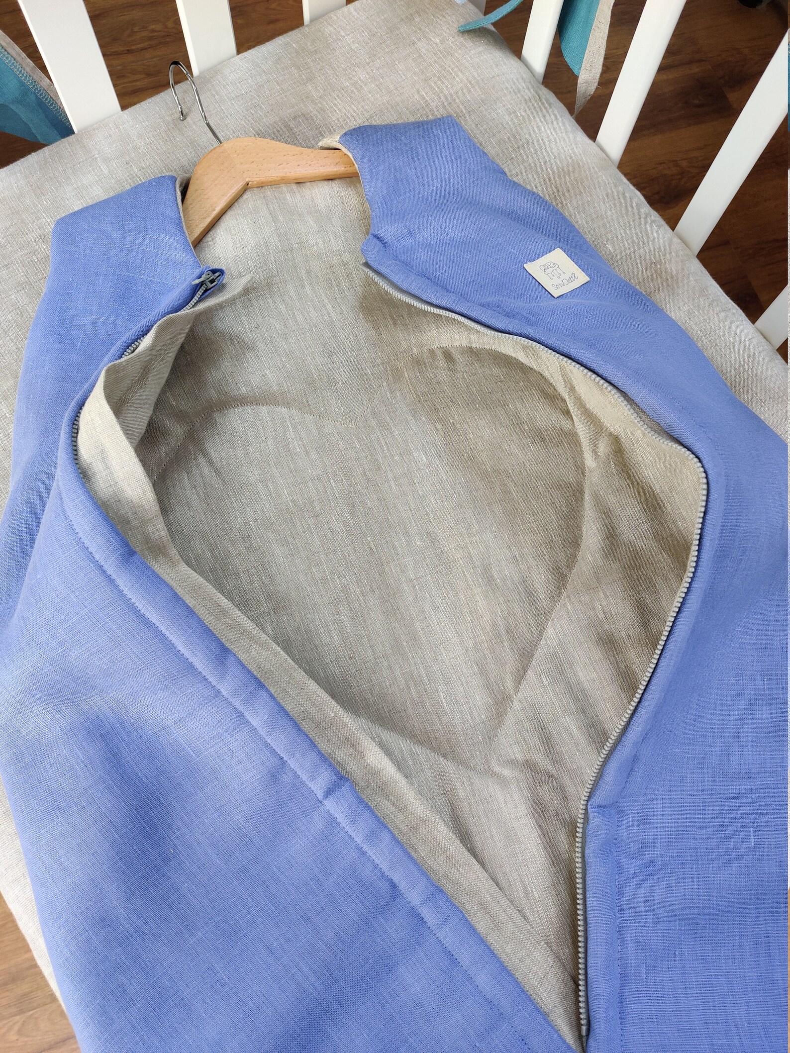 Linen baby sleeping bag. Sleep sack for newborn and toddlers. Etsy