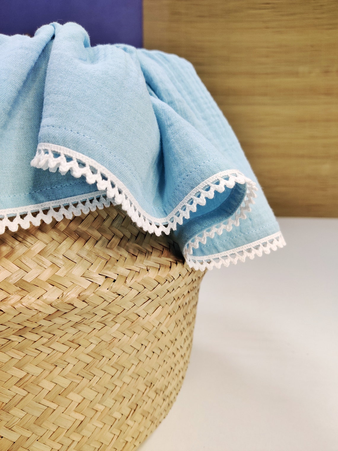 Muslin baby blanket boy muslin swaddle blanket lace Etsy