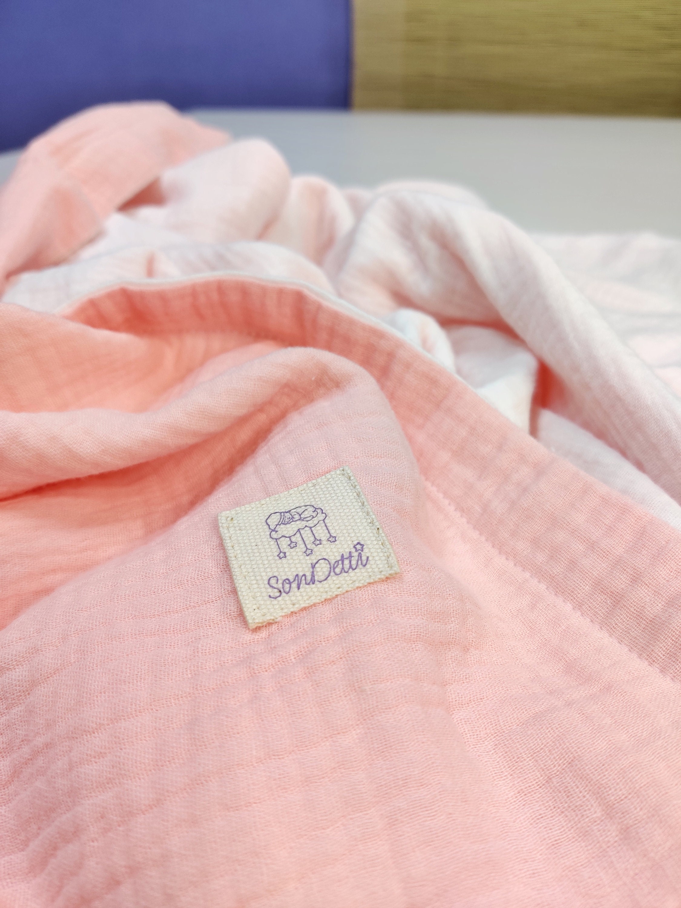 Personalized muslin baby blanket for newborns to toddlers. Eco Etsy