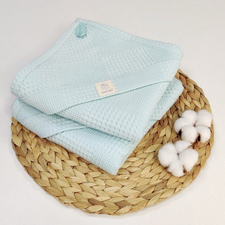 Personalized waffle baby blanket cotton baby bath towel Etsy