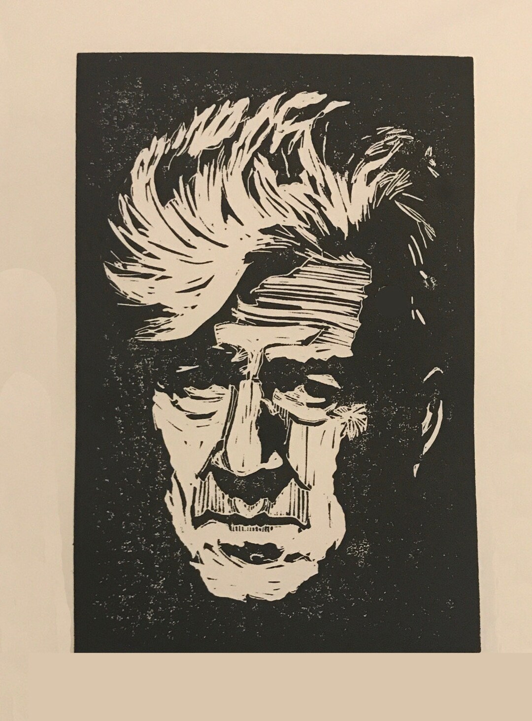 David Lynch Linocut Print, Signed A4 Art - Etsy