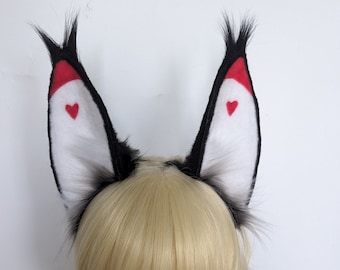Husk Cosplay Ears: Hazbin Hotel Inspired Faux Fur Ears