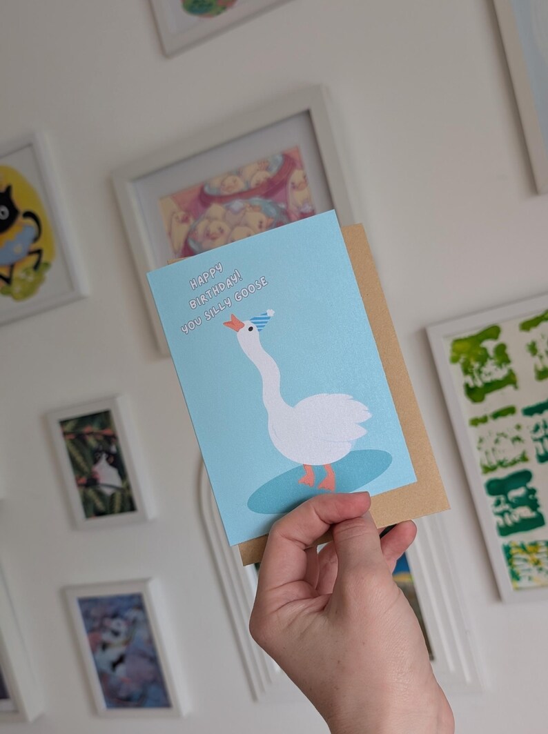 Silly Goose Birthday Greeting Card - Etsy