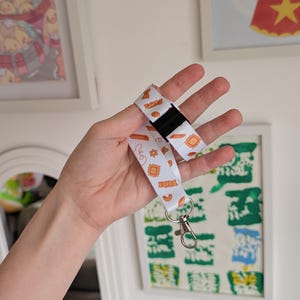 Pasta Lanyard Fun ID Holder Badge Cute Work Lanyard For Uni School Teacher Gift