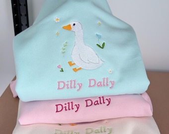 Embroidered Goose Organic Soft Sweatshirt
