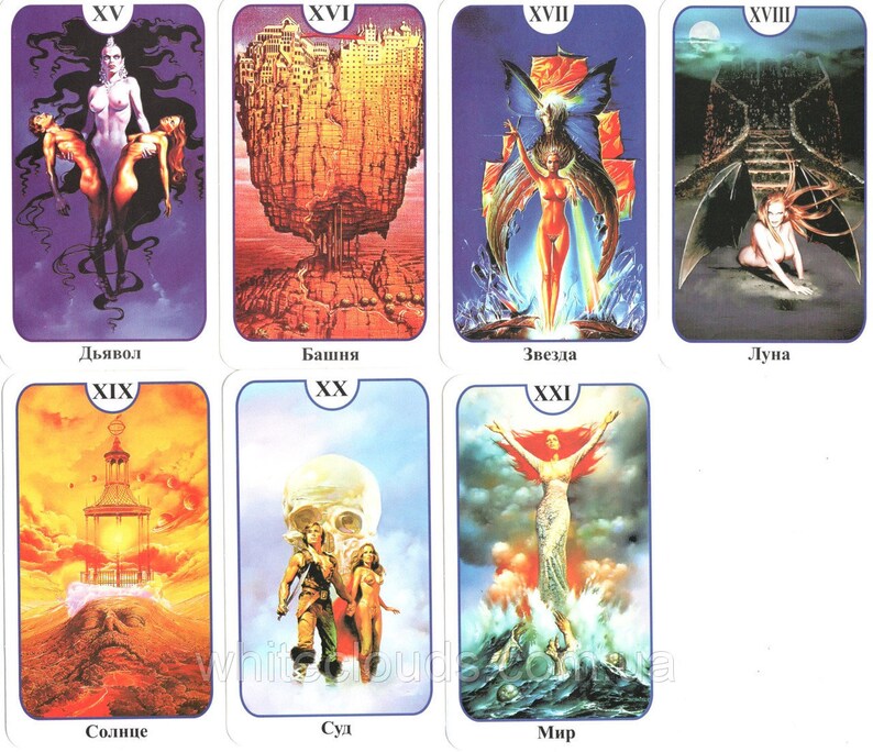 Magic Tarot of Destiny Oracle 78 Card Deck in Russian manual Etsy