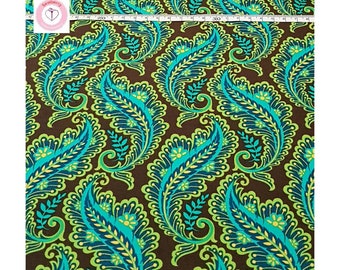 Tissu de Coton Fat Quarter Quilting Tula Rose Singe clé grenouille turquoise couleur