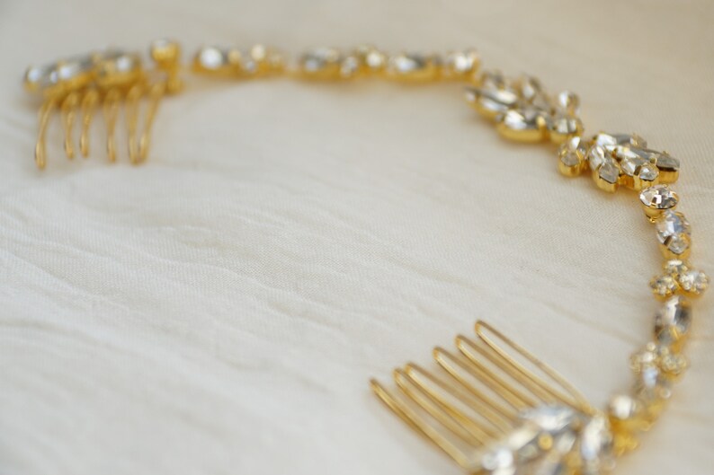 Bridal Hair Comb Chain Hair Chain Bridal Headpiece Bridal Etsy