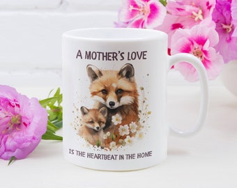Fox Mug,  Fox Gifts, Animal Mug, Fox Gift Ideas, Mothers Day Mug, Animal Lovers Gift, Gifts for Women, Mothers day gift, Mother's Day Mug
