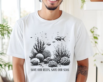 Save the Oceans Shirt, Protect Our Ocean Tee,  Earth Day Shirt, Climate Change Tee,  save our reefs shirt, save our seas. Ocean shirt