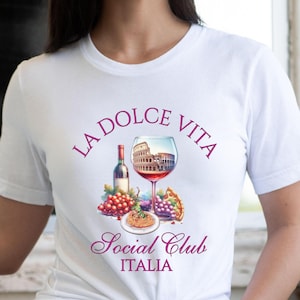 La Dolce Vita Shirt, Italy shirt, Retro Italian Travel Tshirt, Italy Girls Trip, Italy Icon Girl Tshirt, Vintage Italian Graphic Tee