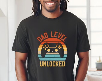 Fathers Day Gift, Gamer Dad Shirt, Gamer Dad Tee, Video Game Player Dad,Video Game Lover Gift, Dad Birthday Gift, Gamer Dad Level Unlocked
