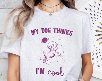 Retro Funny Dog Tshirt, Vintage Dog Mom Shirt, Oversized Shirt, Aesthetic Graphic Retro Vintage T Shirt, Dog Lover Gift, Dog Dad Tee,