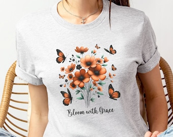 Christian Shirt, Wildflower Tshirt, Bible Shirt, Floral Tshirt, Religious Shirt, Gift for Women, Ladies Shirts, Best Friend Gift