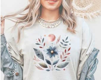 Floral Shirt,  Wildflower Tshirt, Wild Flowers Shirt,  Flower Shirt, Gift for Women, Ladies Shirts, Best Friend Gift
