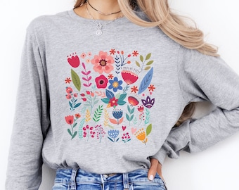 Flower Shirt, Wild Flower Shirt, Gift For Her, Flower Shirt Aesthetic, Floral Graphic Tee, Floral Shirt, Flower T-shirt, Wildflower T-shirt