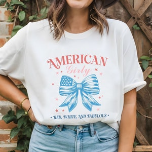 American Girly 4th of July Tshirt , America Shirt, USA Shirt, Freedom Shirt, Fourth Of July Shirt, Patriotic Shirt, Independence Day Shirts,