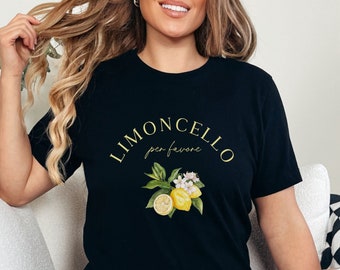 Limoncello TShirt, Lemon Shirt, Italy Lover Shirt, Italian Lemons Tee, Amalfi Coast Shirt, Capri Italy Shirt, Italy Therapy, Positano Shirt