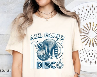 Disco Raccoon Vintage Shirt, Retro Raccoon Shirt, Funny,Retro 90s Graphic Tee, Weirdcore Meme Clothing, Oversized Shirt, Vintage Raccoon tee