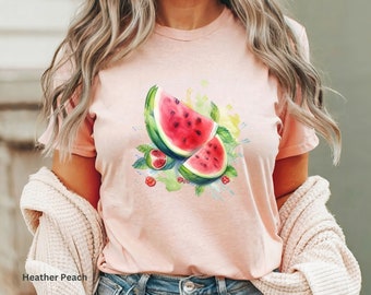 Watermelon shirt, Watermelon Slices, Cute Watermelon Design, Palestine protest shirt, Gardener Shirt  Watermelon Palestine Colors Shirt
