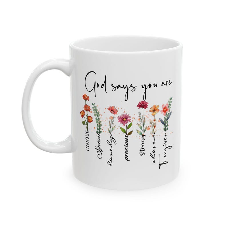 Bible Verse Coffee Mug, Inspirational message mug, Christian Faith Gift, Scripture coffee Mug, Religious coffee cup, Christian quote mug, image 3