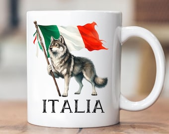 Italy Mug, Italy Inspired Mug, Italian Wolf Mug Italian Coffee Cup, Travel Lover Gift, Wanderlust Mug, Italy Souvenir, European Vacation Mug