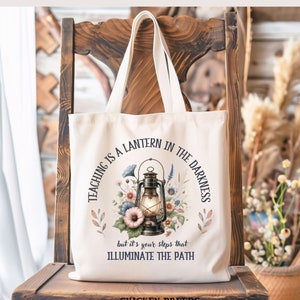 Motivational Teacher Tote Bag, middle school Teacher Tote Bag,, Book Bag Gift for Teacher, Counselor Tote, high School Teacher Gift Tote