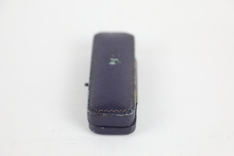 Antique blue silk /& velvet lined brooch box by James Managan Cork